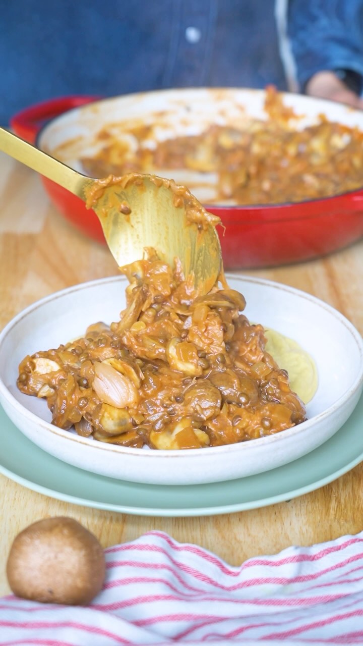 Vegan Jackfruit and Mushroom Stroganoff
