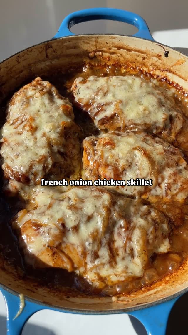 French Onion Baked Chicken Skillet