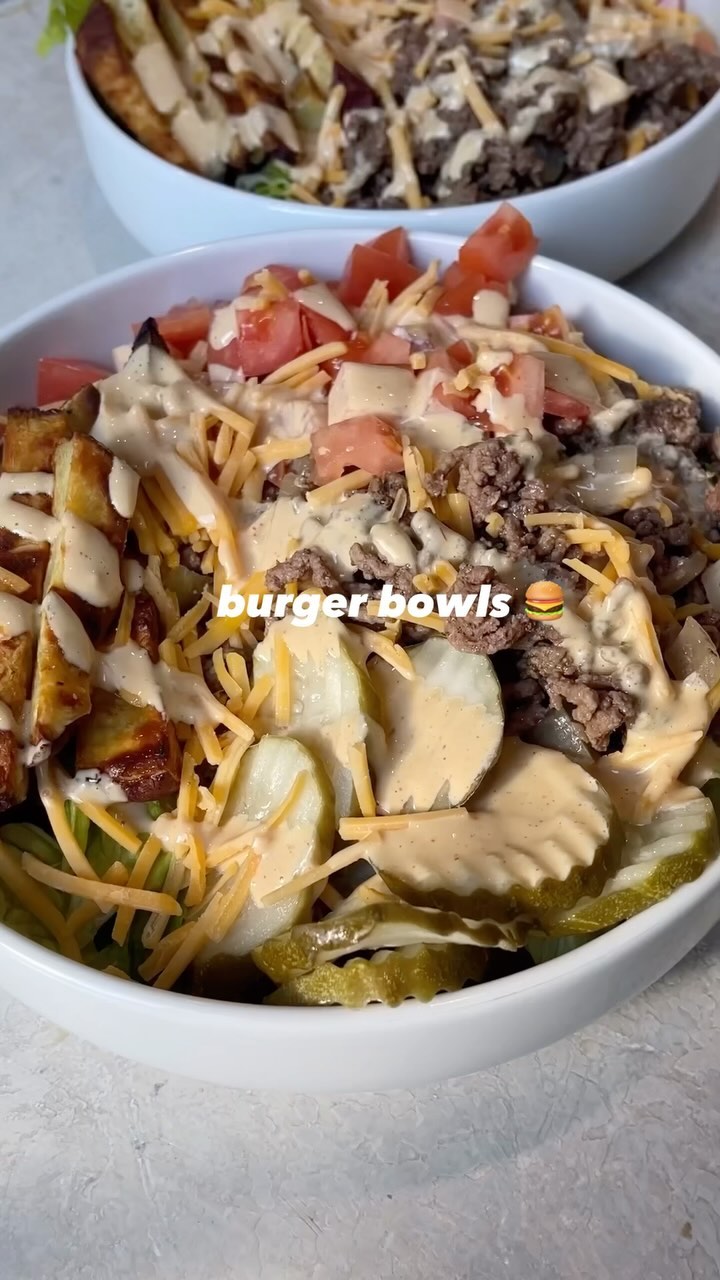 Homemade Burger Bowls with Big Mac Sauce