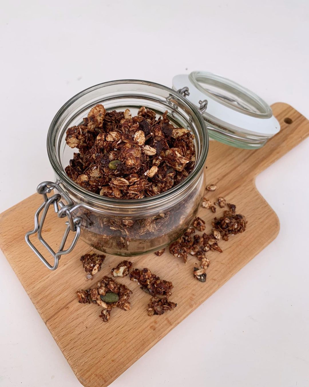 Homemade Granola with Nuts and Chia Seeds