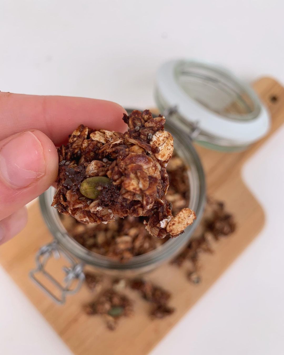Homemade Granola with Nuts and Chia Seeds