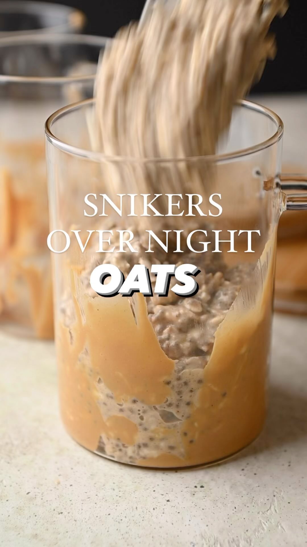 Peanut Butter Banana Snickers Overnight Oats