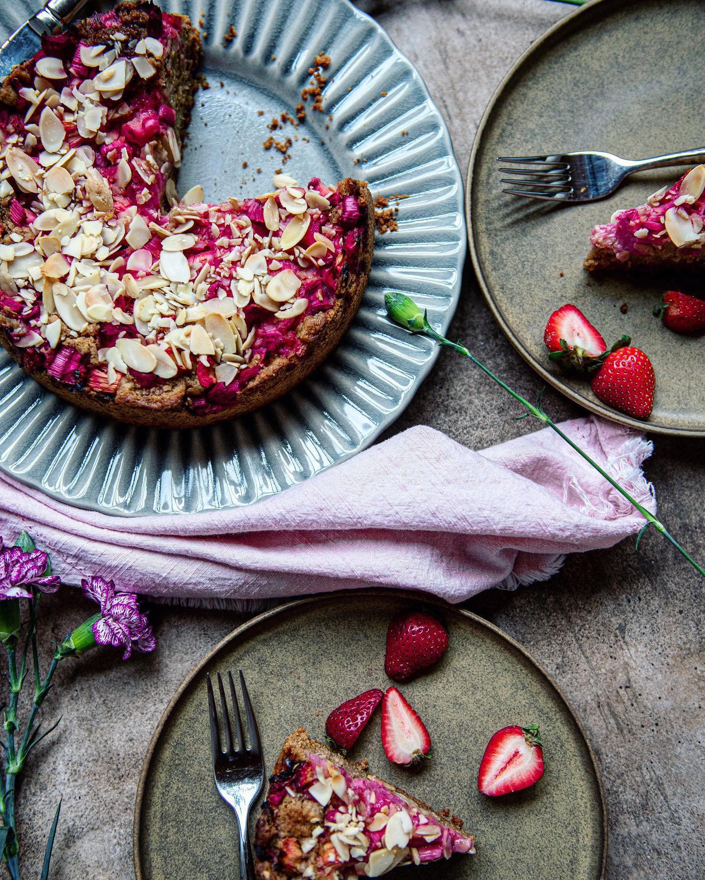 Vegan Gluten-Free Rhubarb Cake