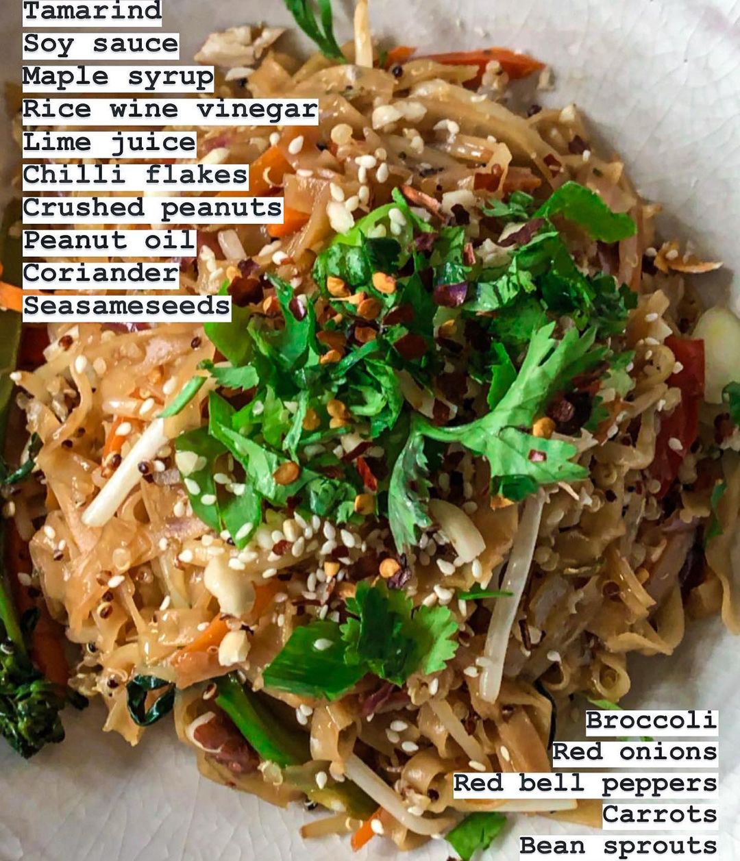 Vegan Stir Fry with Rice Noodles and Quinoa
