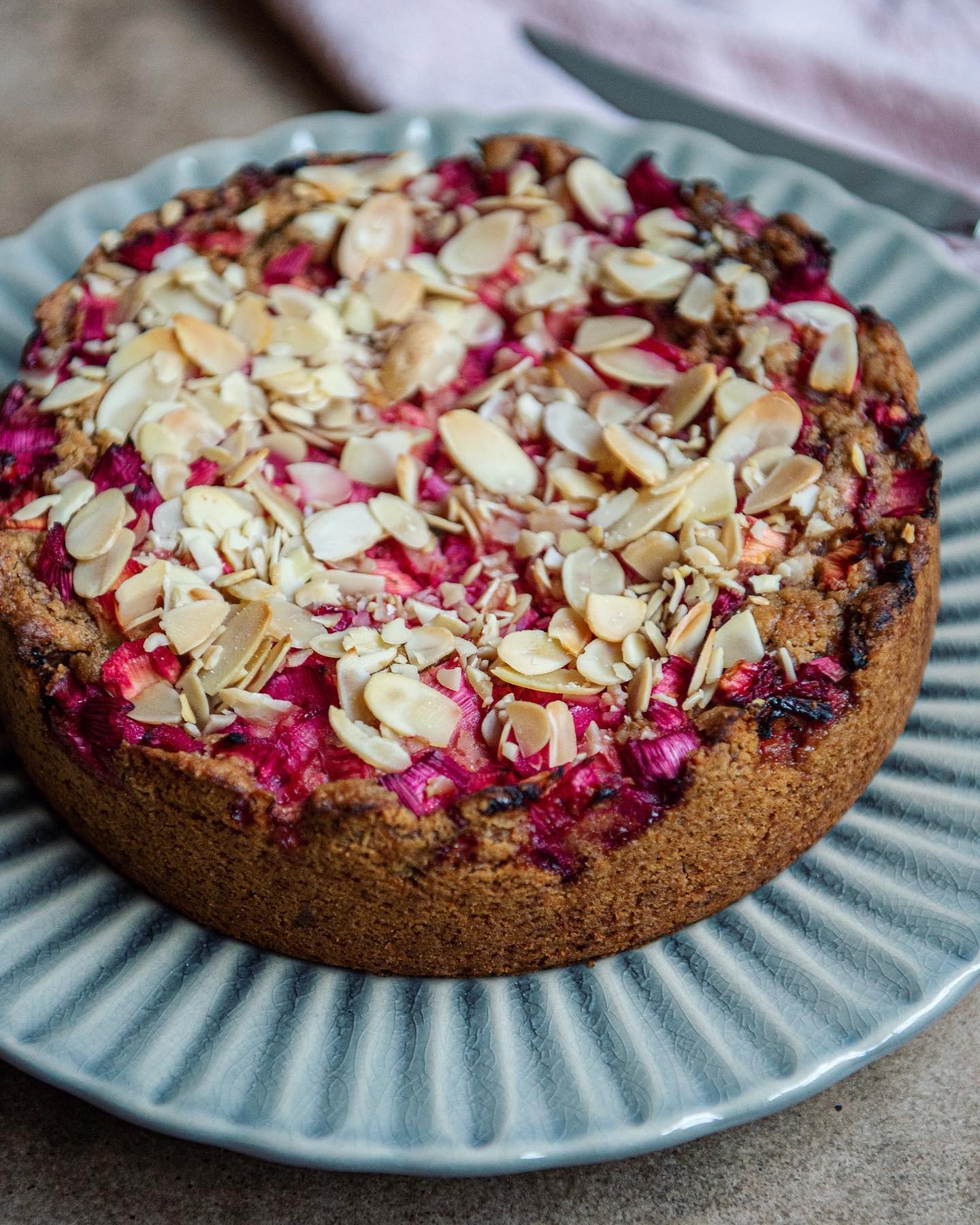 Vegan Gluten-Free Rhubarb Cake