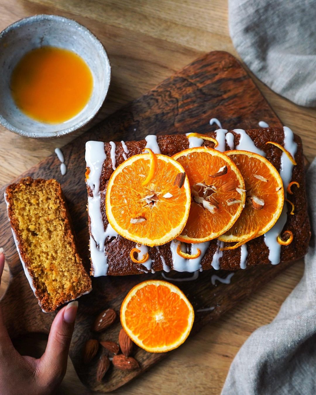Vegan Orange Almond Loaf Cake