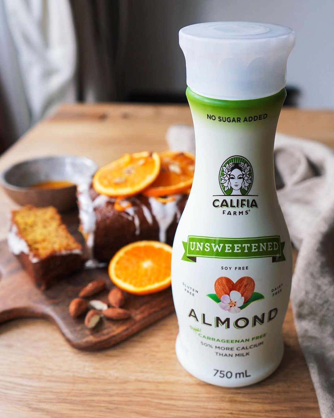 Vegan Orange Almond Loaf Cake