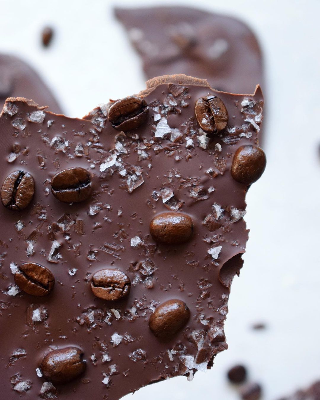 Dark chocolate salted coffee slab