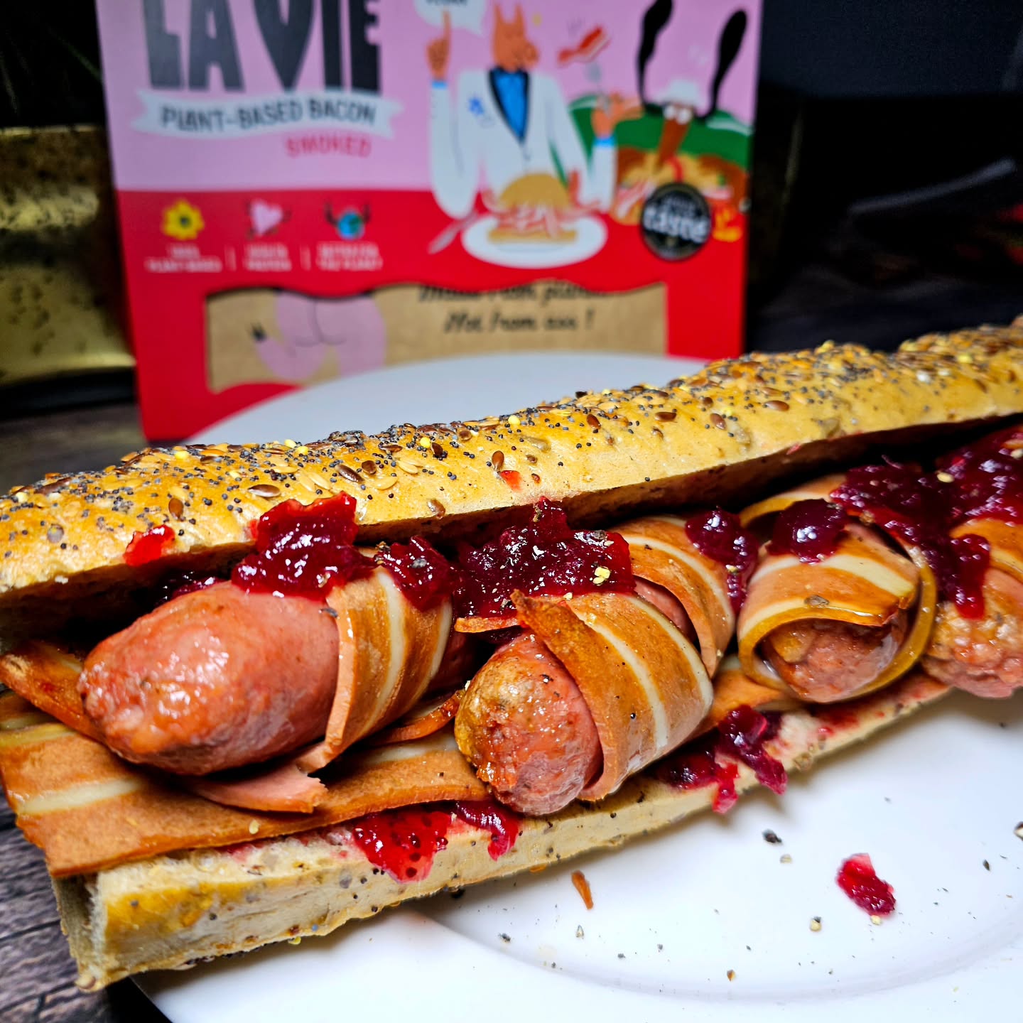 Vegan Christmas Sandwich Assembly