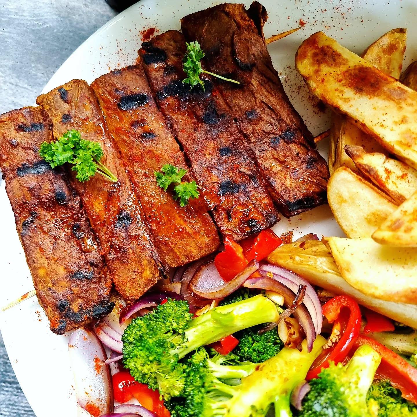 Sticky Smokehouse Vegan Ribs