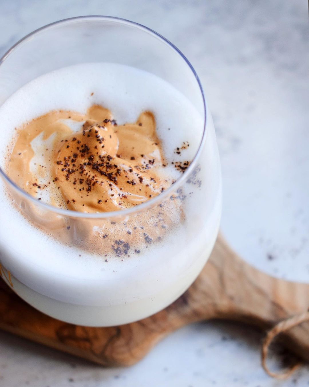 Vegan Dalgona Coffee with Oat Milk Option