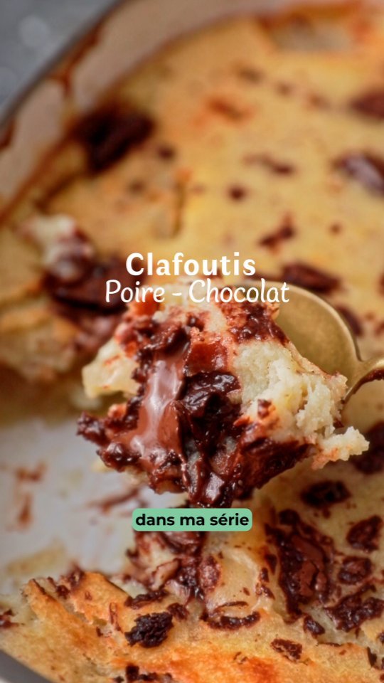 Vegan Chocolate Pear Clafoutis