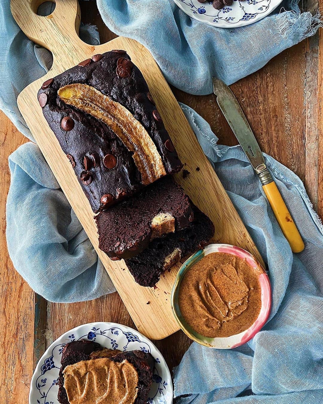 Chocolate Infused Banana Bread with Almond Milk