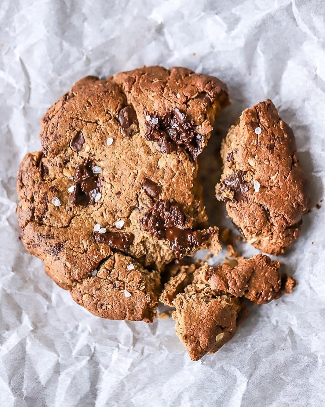 Healthy Vegan Peanut Butter Cookies with Chocolate