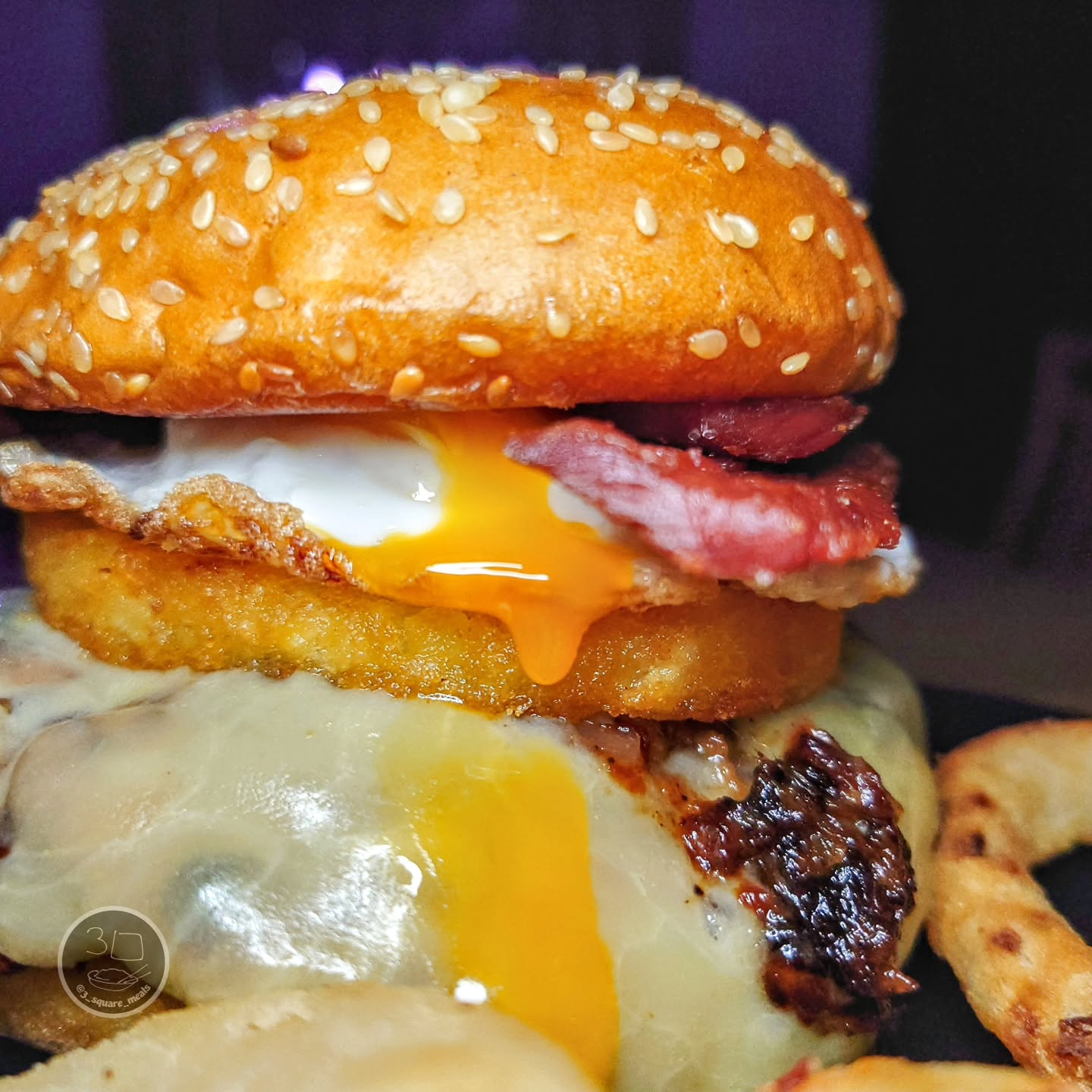 Custom Burger with Egg and Hash Brown