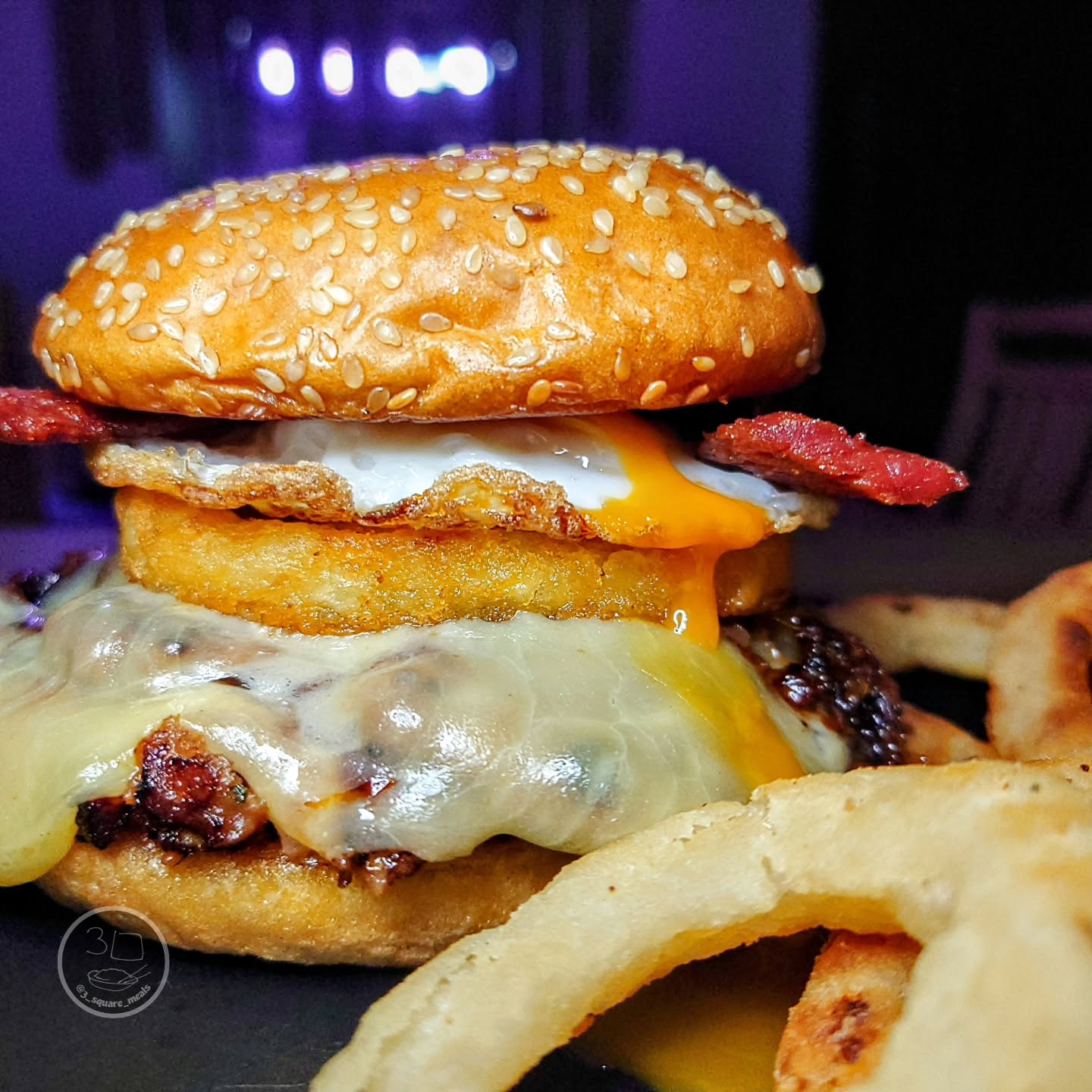 Custom Burger with Egg and Hash Brown
