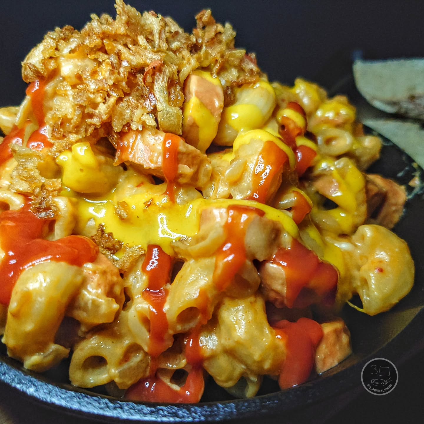 Hotdog Pasta with Caramelized Onions