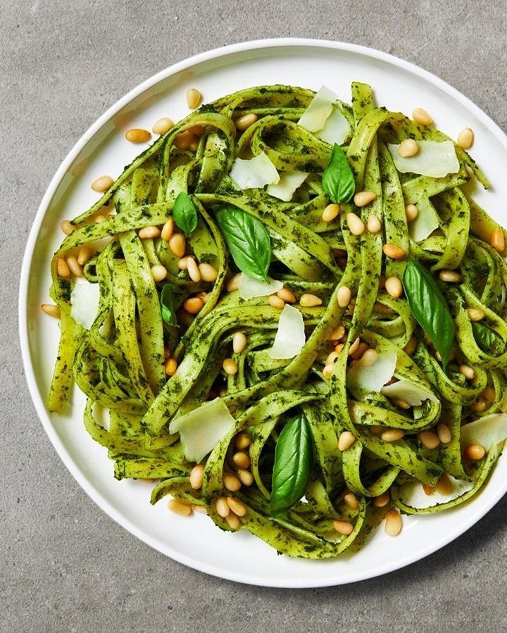 Homemade Basil Pesto with Pasta