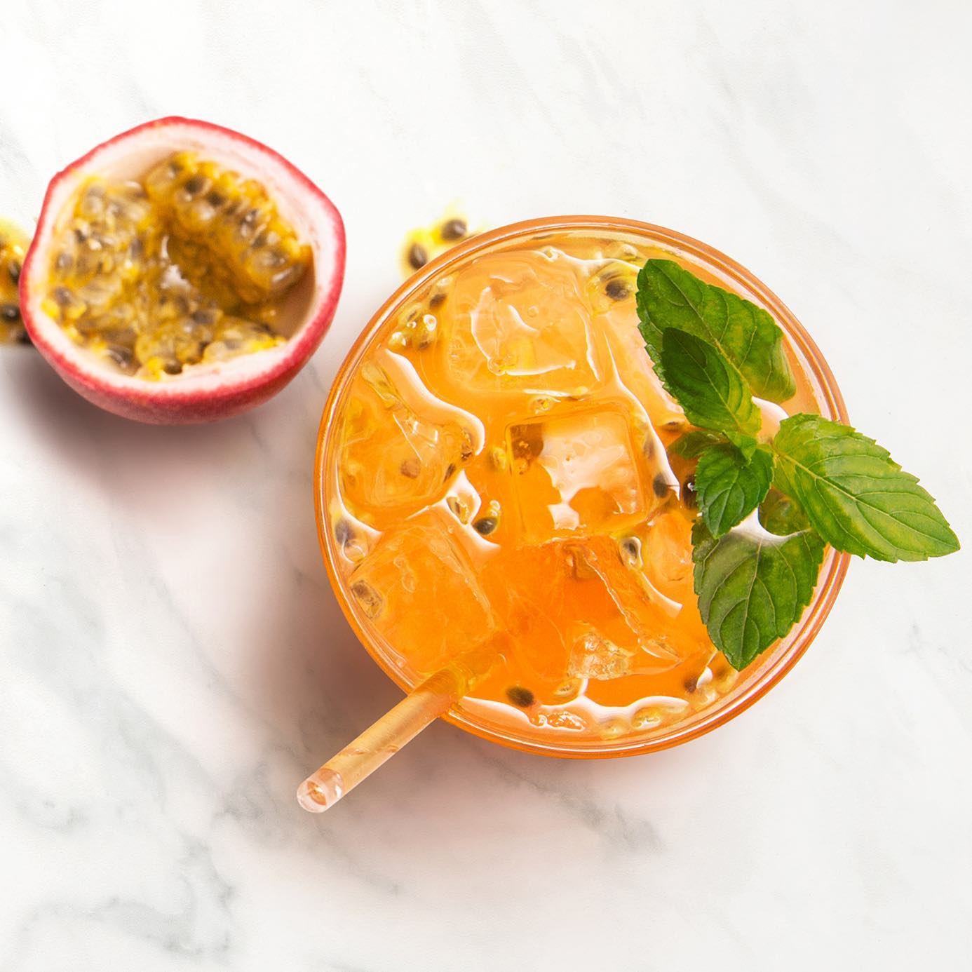 Tropical Passion Fruit Mojito Drink