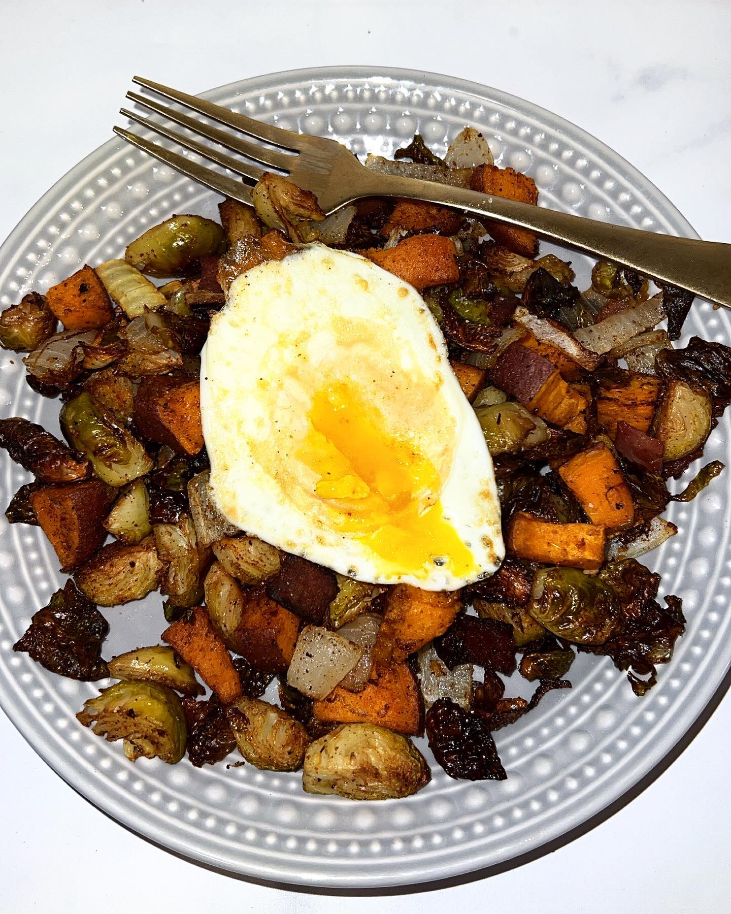 Breakfast Hash with Sweet Potato and Bacon