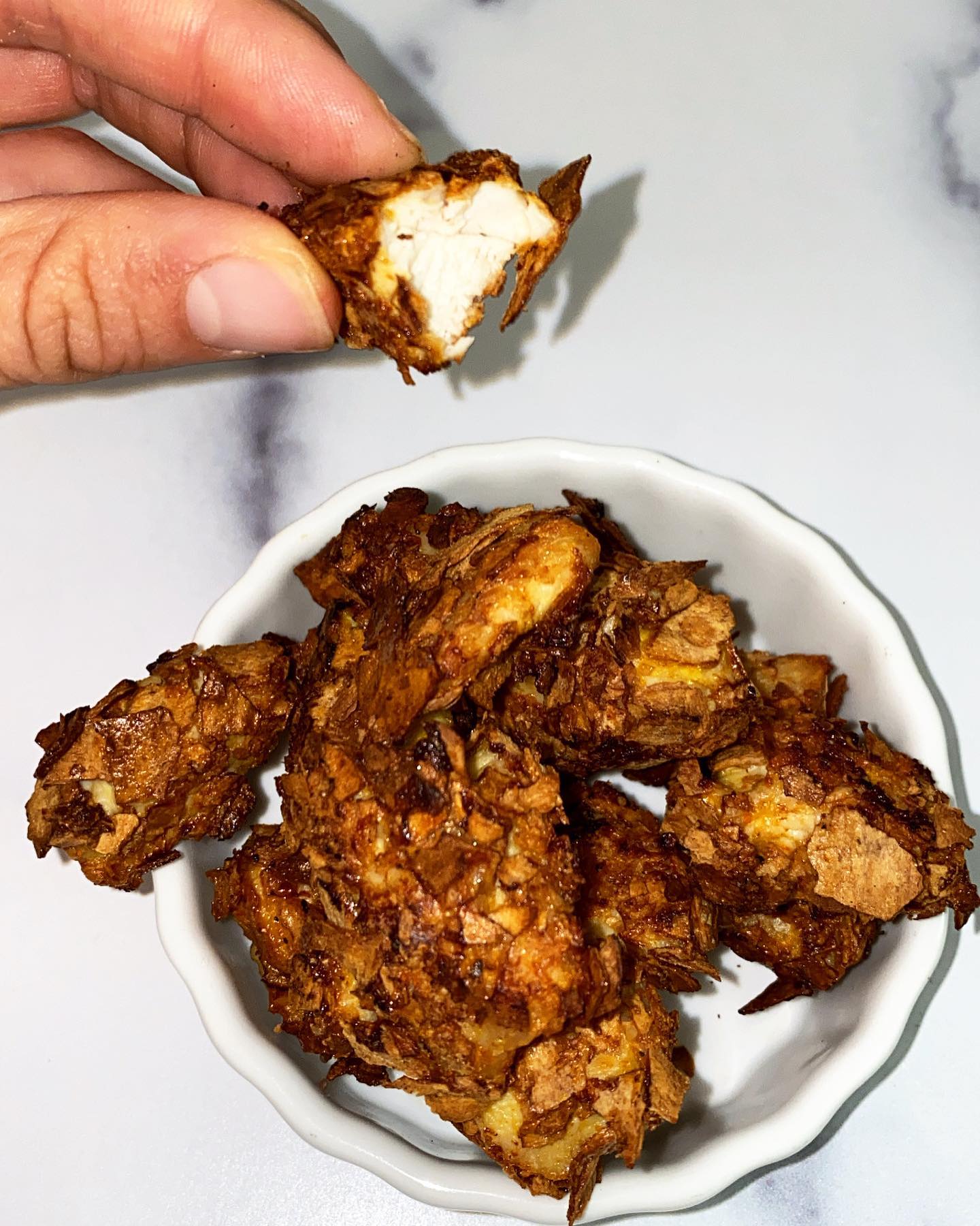 Crunchy Low-Carb Air-Fried Chicken Nuggets