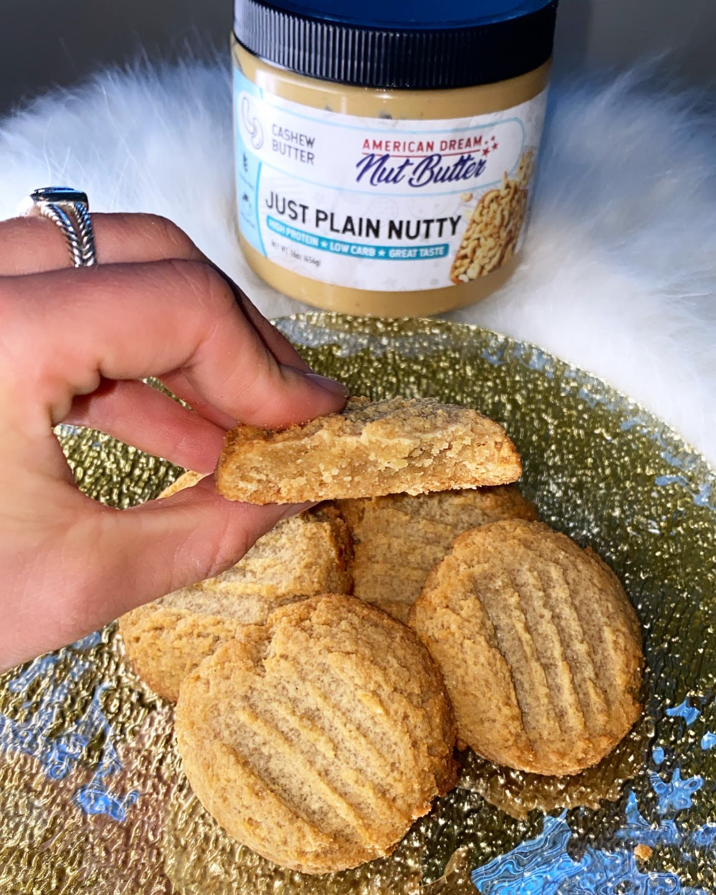 Chewy Cashew Butter Cookies
