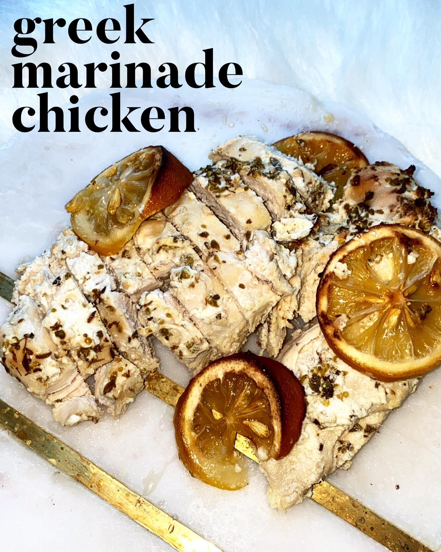 Greek Yogurt Marinated Chicken with Lemon