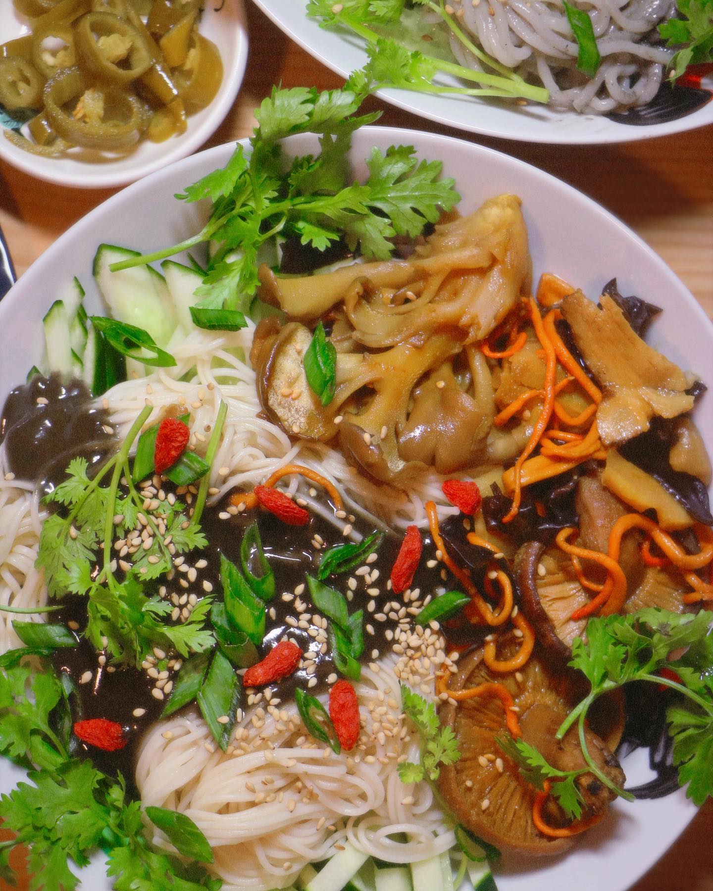 Vegan Hakka Black Sesame Noodles