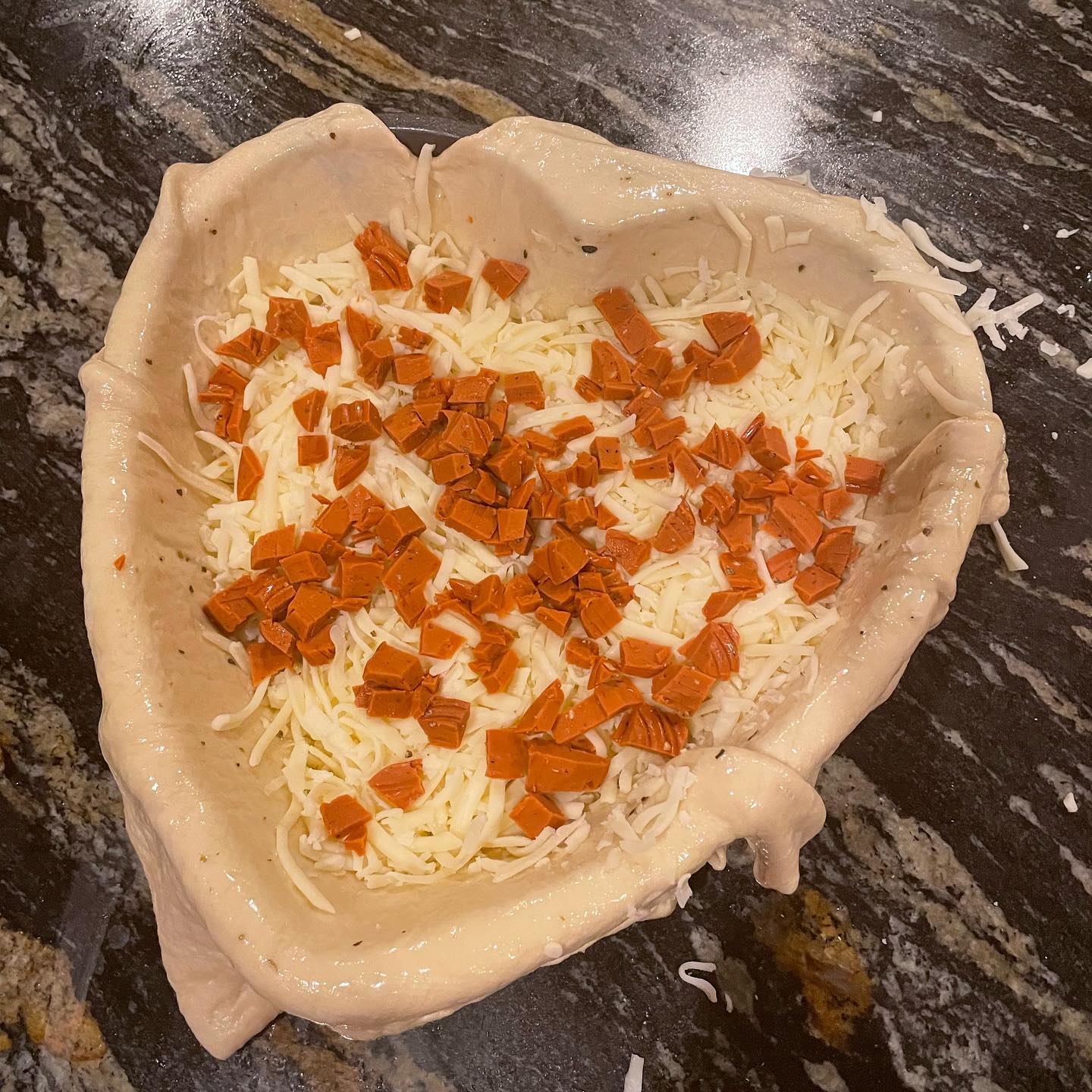 Valentine's Day Deep Dish Pizza