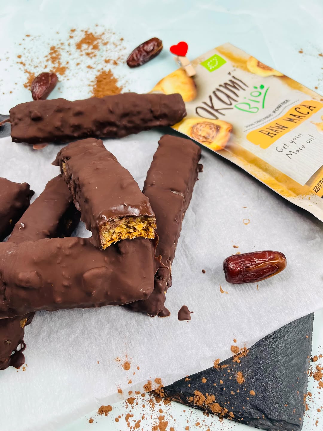 Healthy Chocolate and Caramel Bars