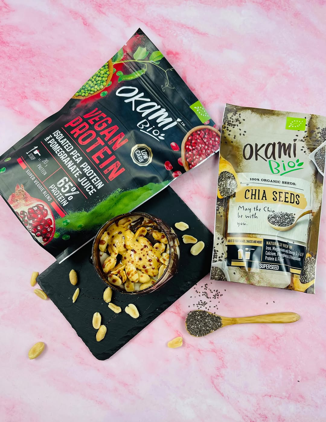 Chia Pudding with Pomegranate Protein