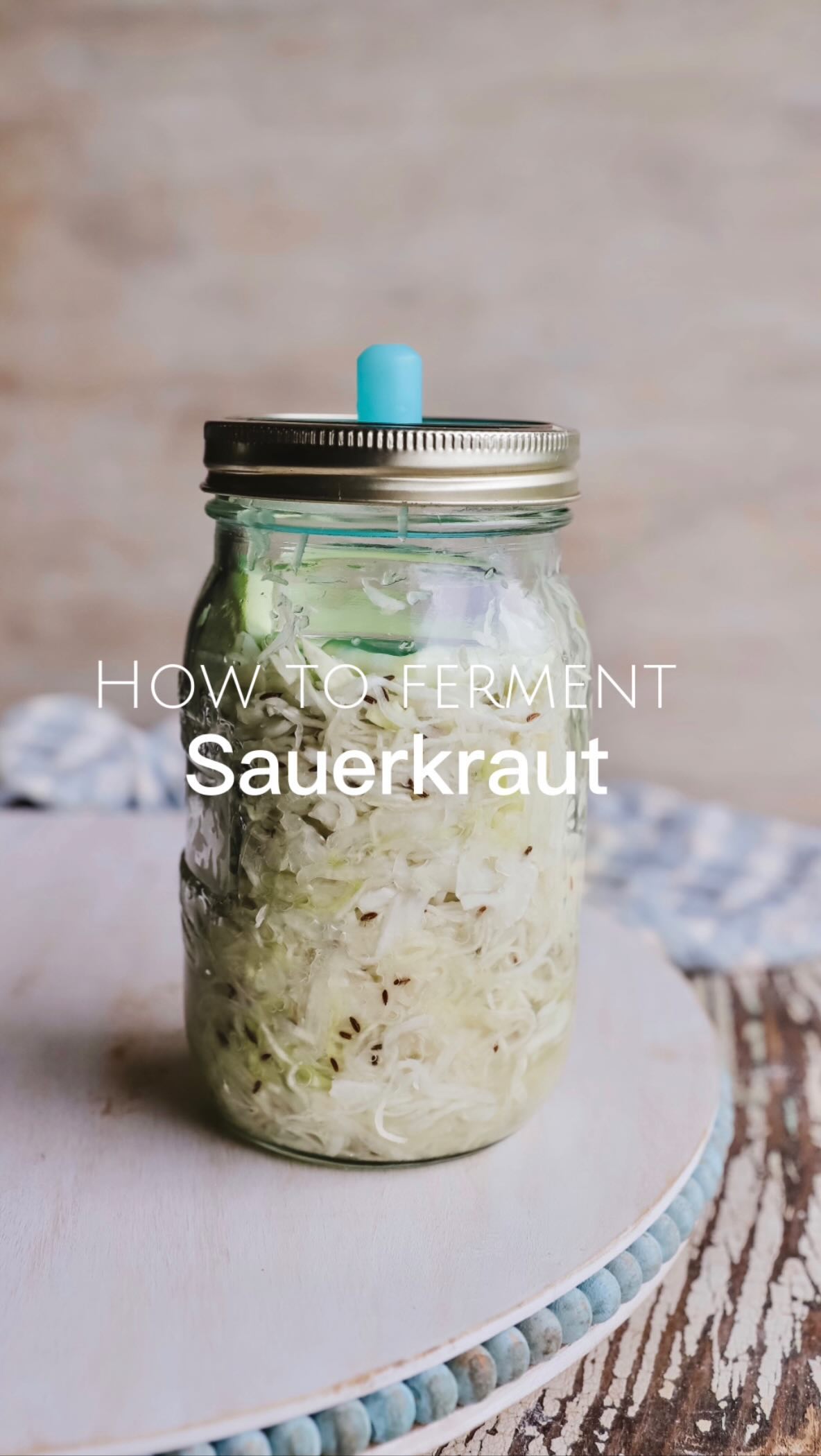 Homemade Sauerkraut with Caraway Seeds