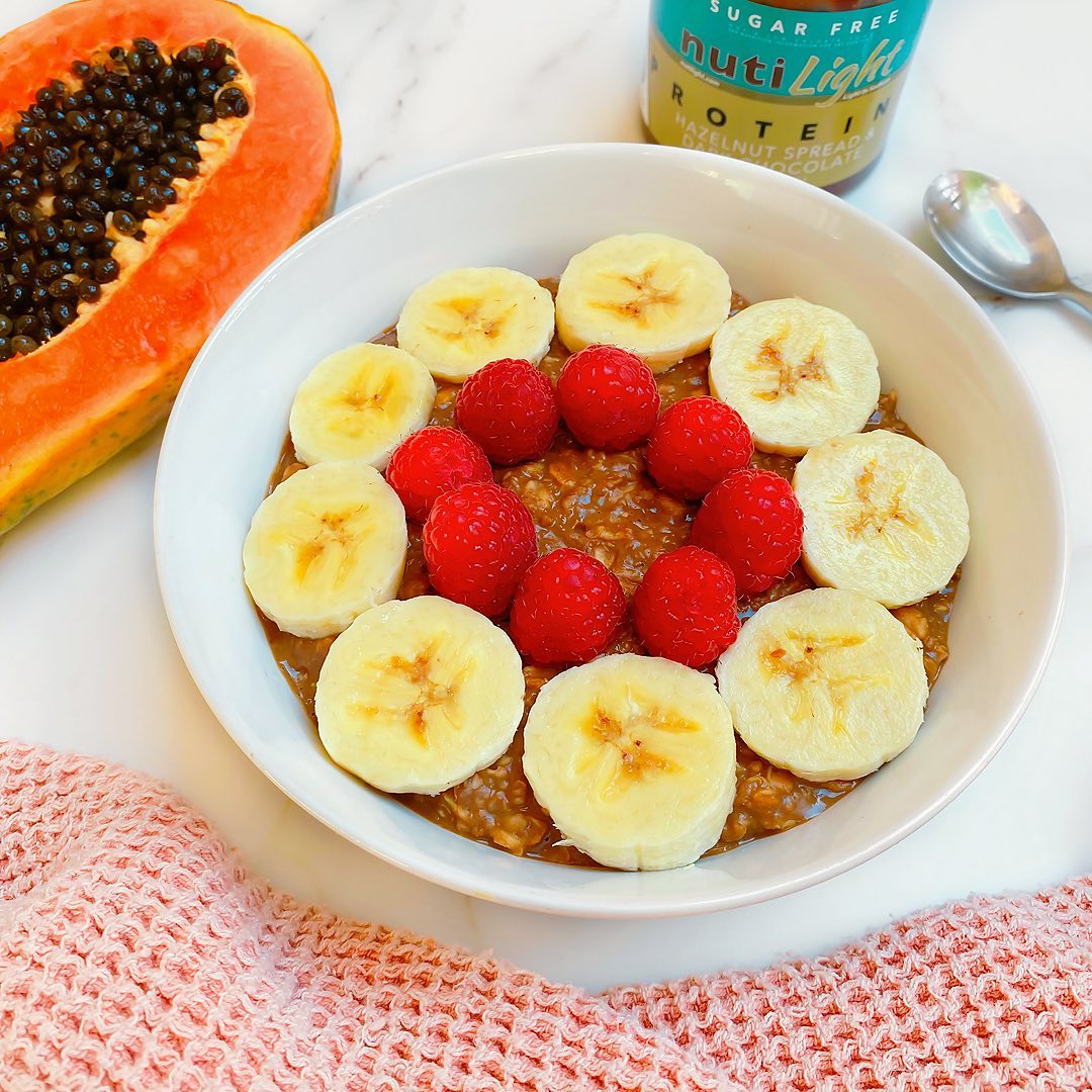 Nutritious Vegan Oat Bowl with Chocolate