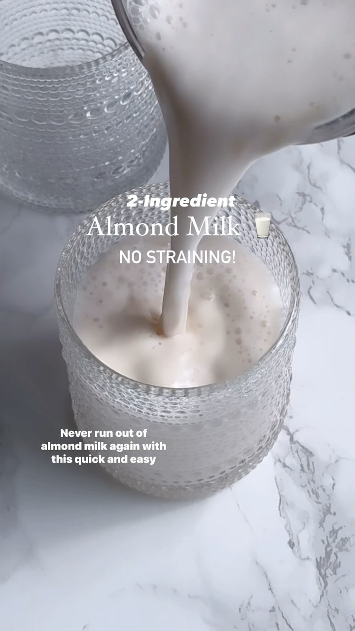 No-Strain Two-Ingredient Almond Milk