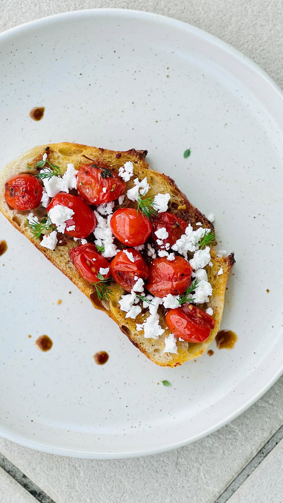 Cherry Tomato and Goat Cheese Toast