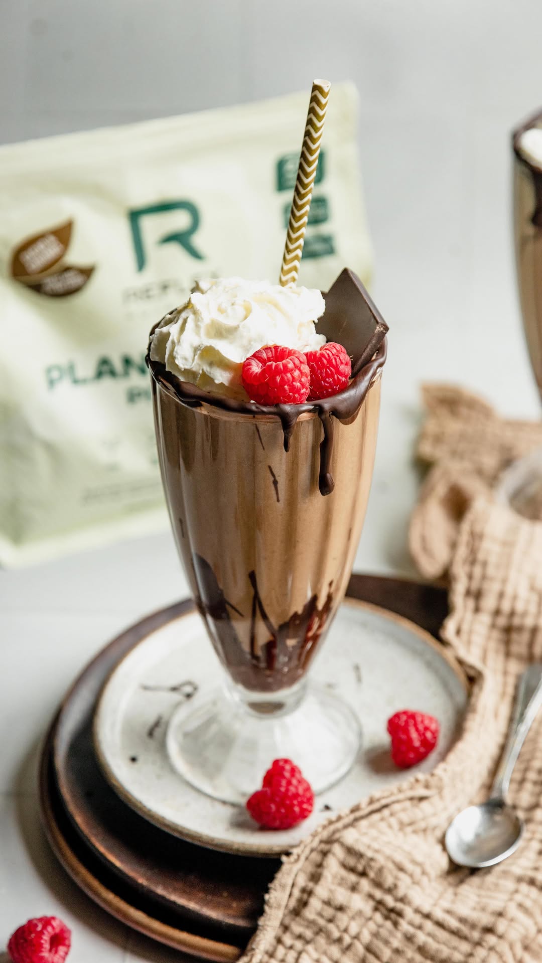 Vegan Chocolate Caramel Protein Smoothie