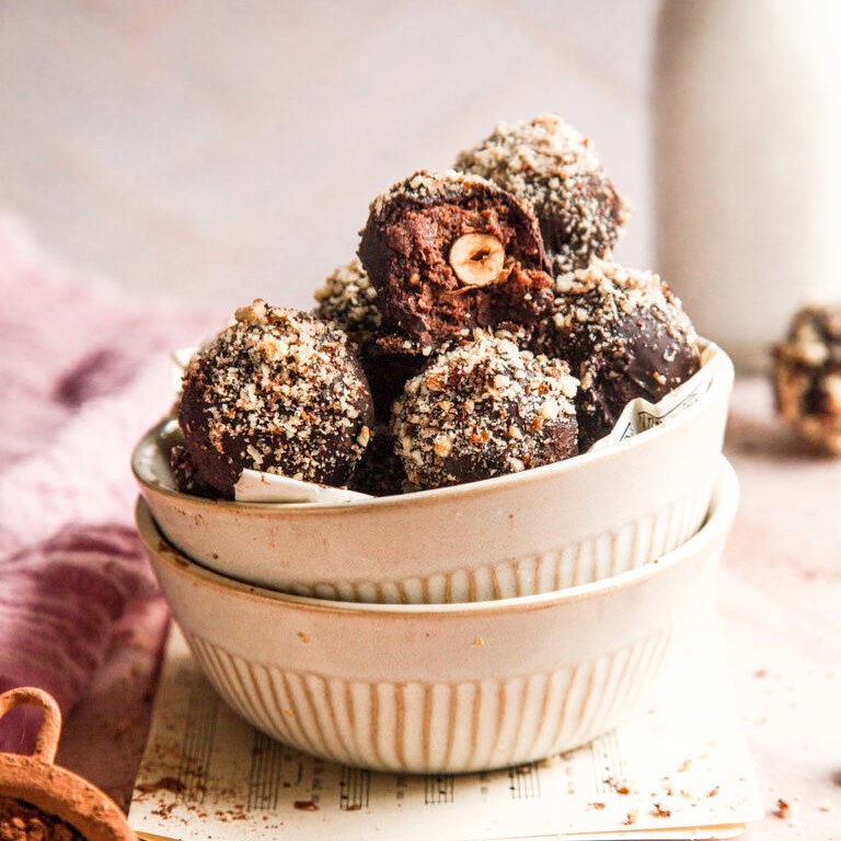 Vegan Ferrero Rocher Truffles