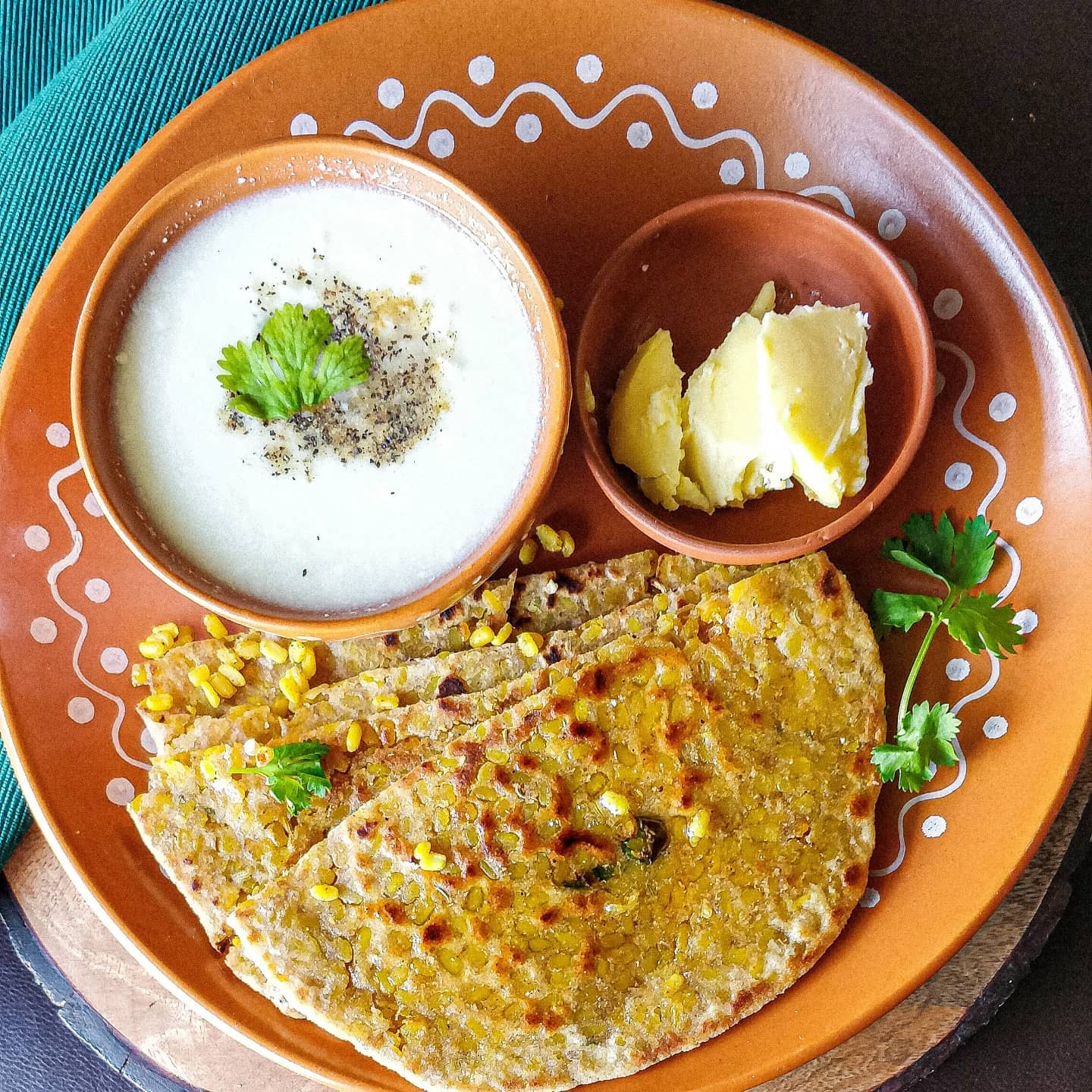 Moong Dal Stuffed Parathas