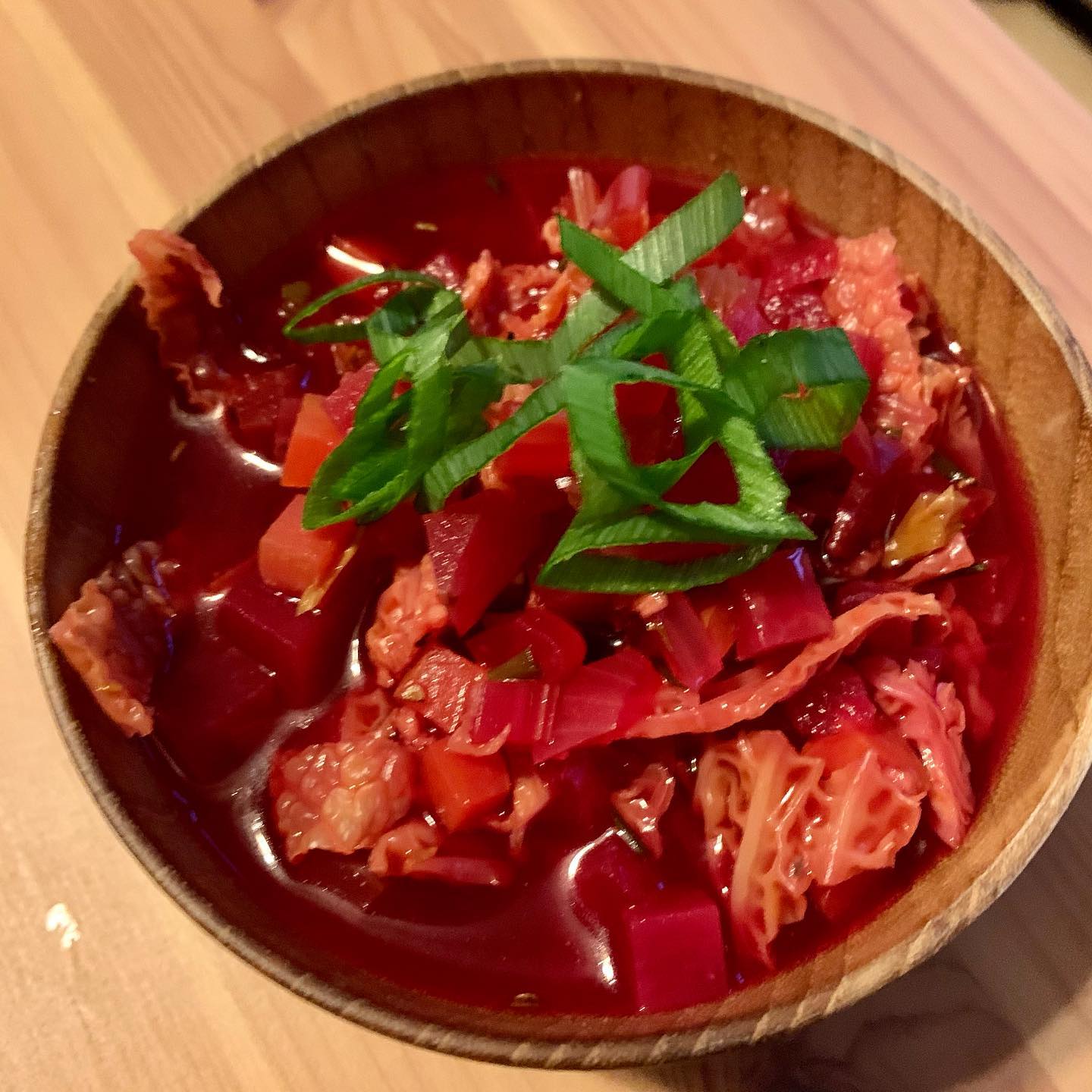Red Beet and Cabbage Borscht