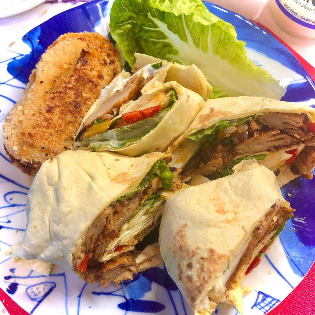 Blackened Cajun Chick'n Wraps