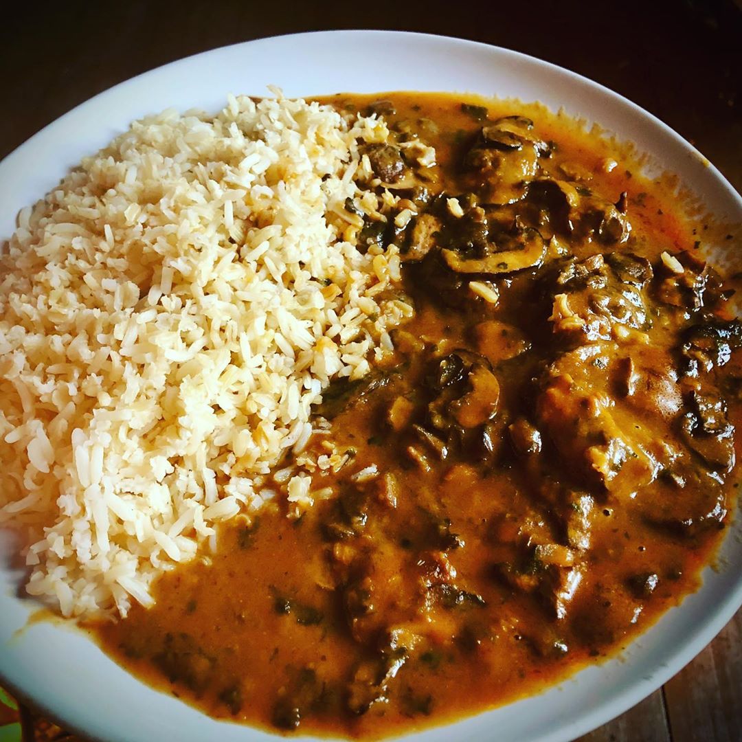 Vegan Mushroom Stroganoff with Rice