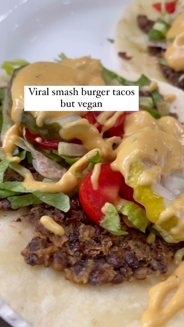 Viral Vegan Smash Burger Tacos