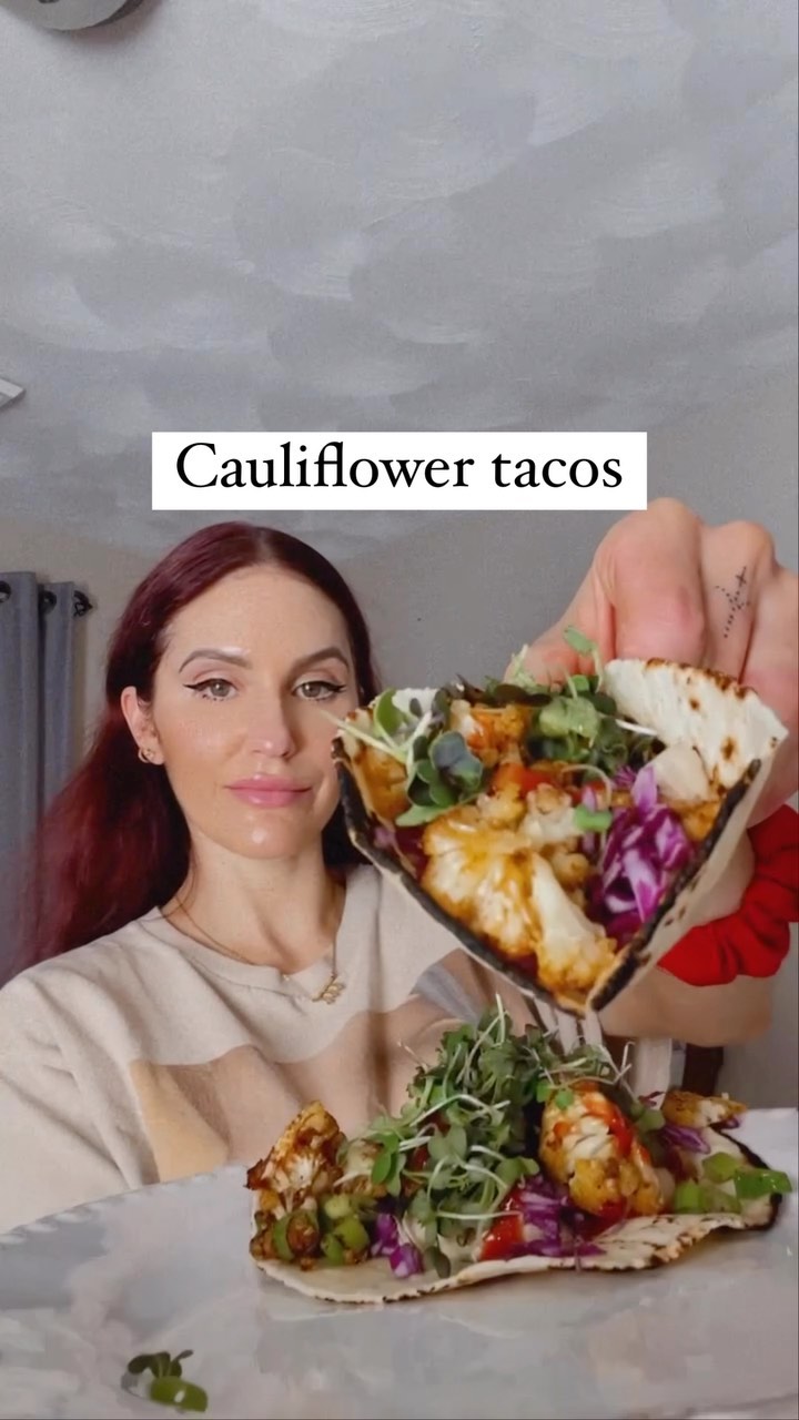 Baked Adobo Cauliflower Tacos