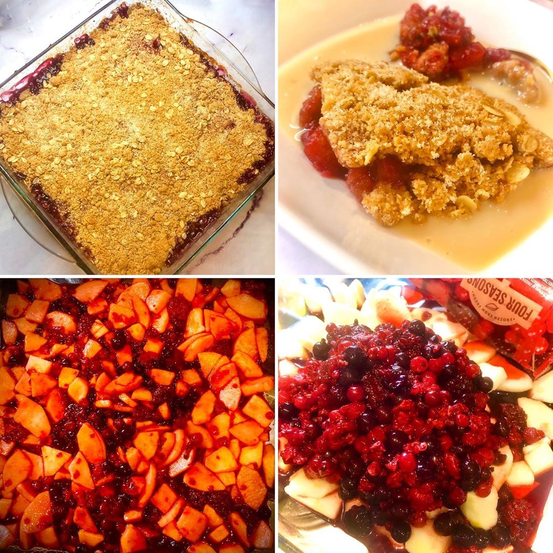 Apple and Summer Berries Crumble