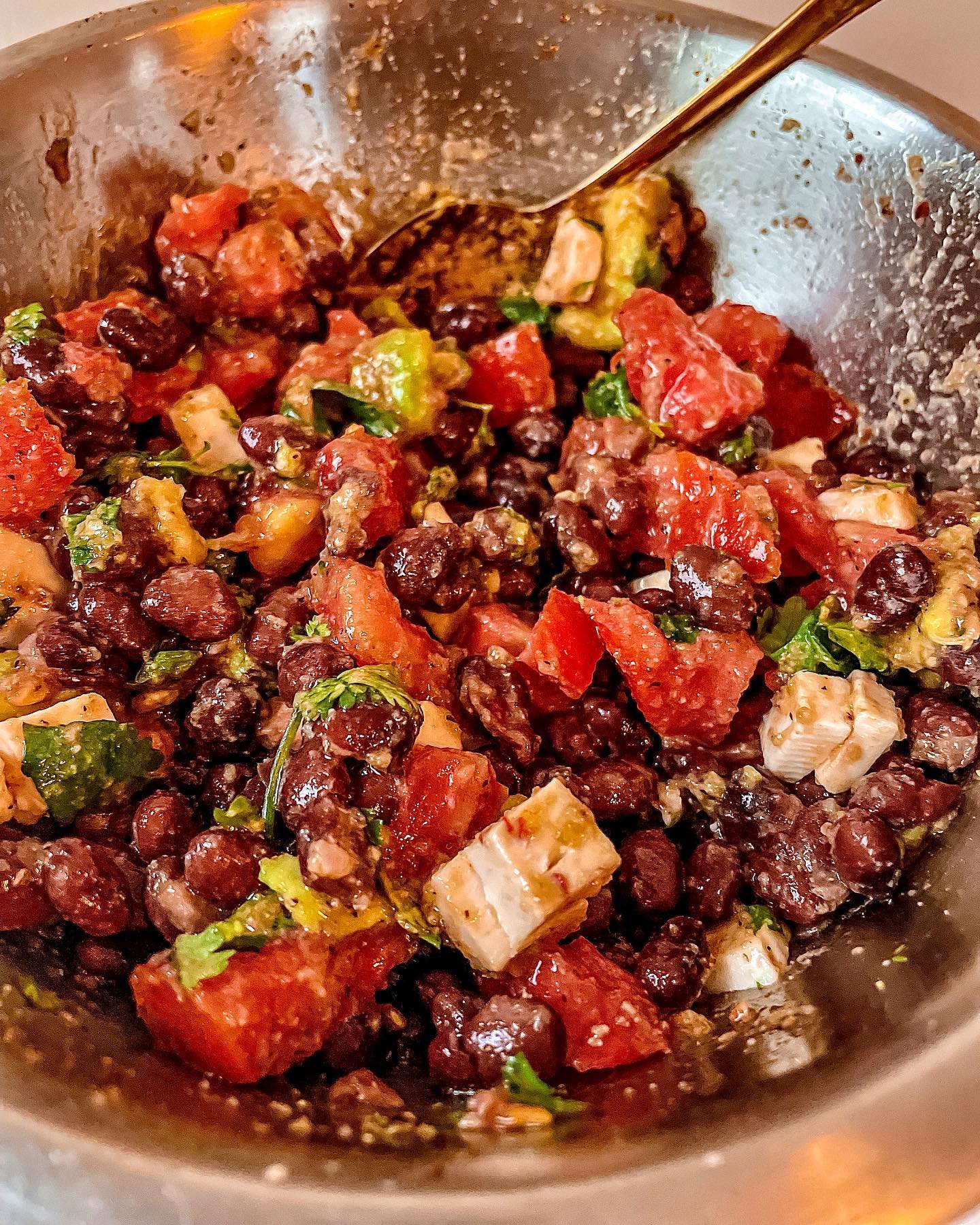 Black Bean Avocado Salad with Lime Dressing