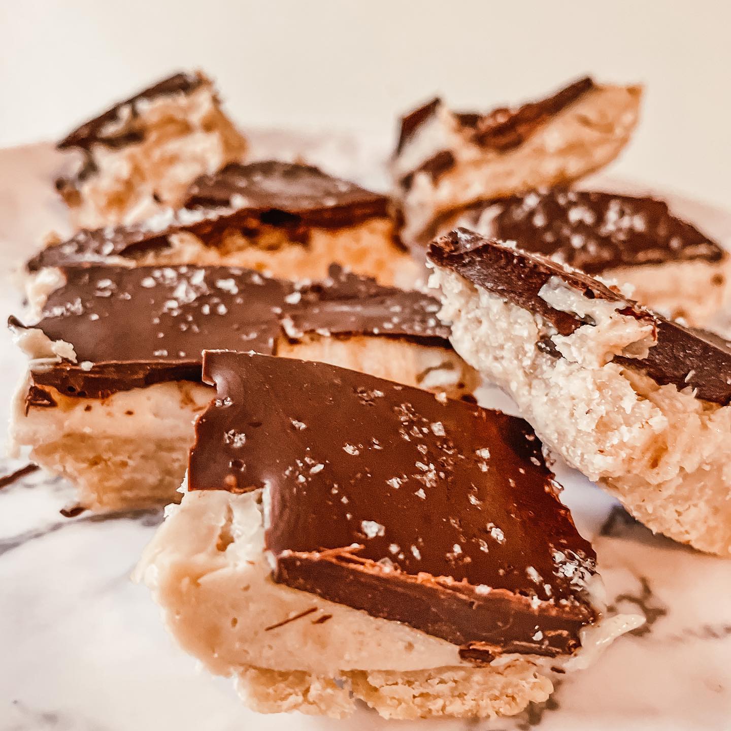 No-Bake Salted Tahini Millionaire Bars