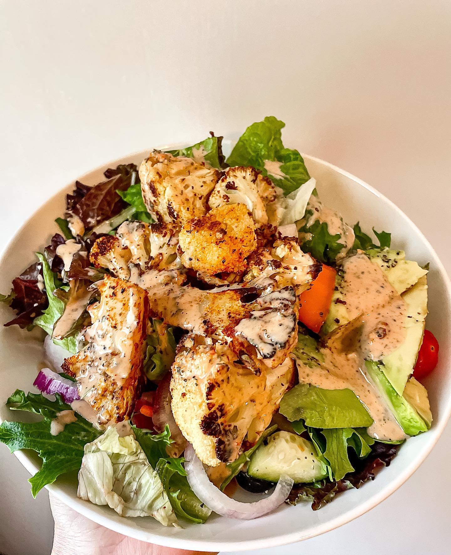 Spicy Roasted Cauliflower Salad