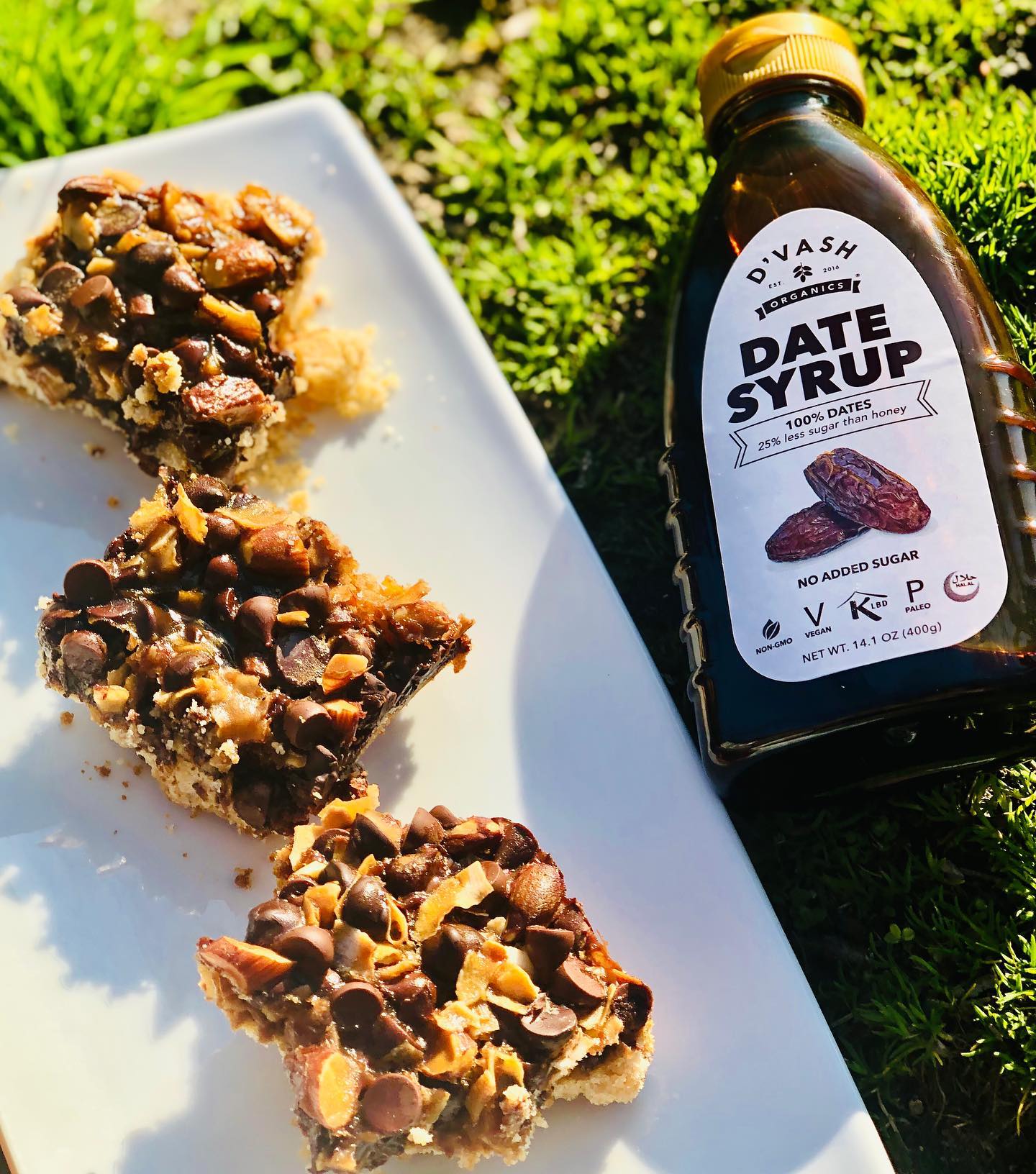 Vegan Almond Crust Chocolate Bars