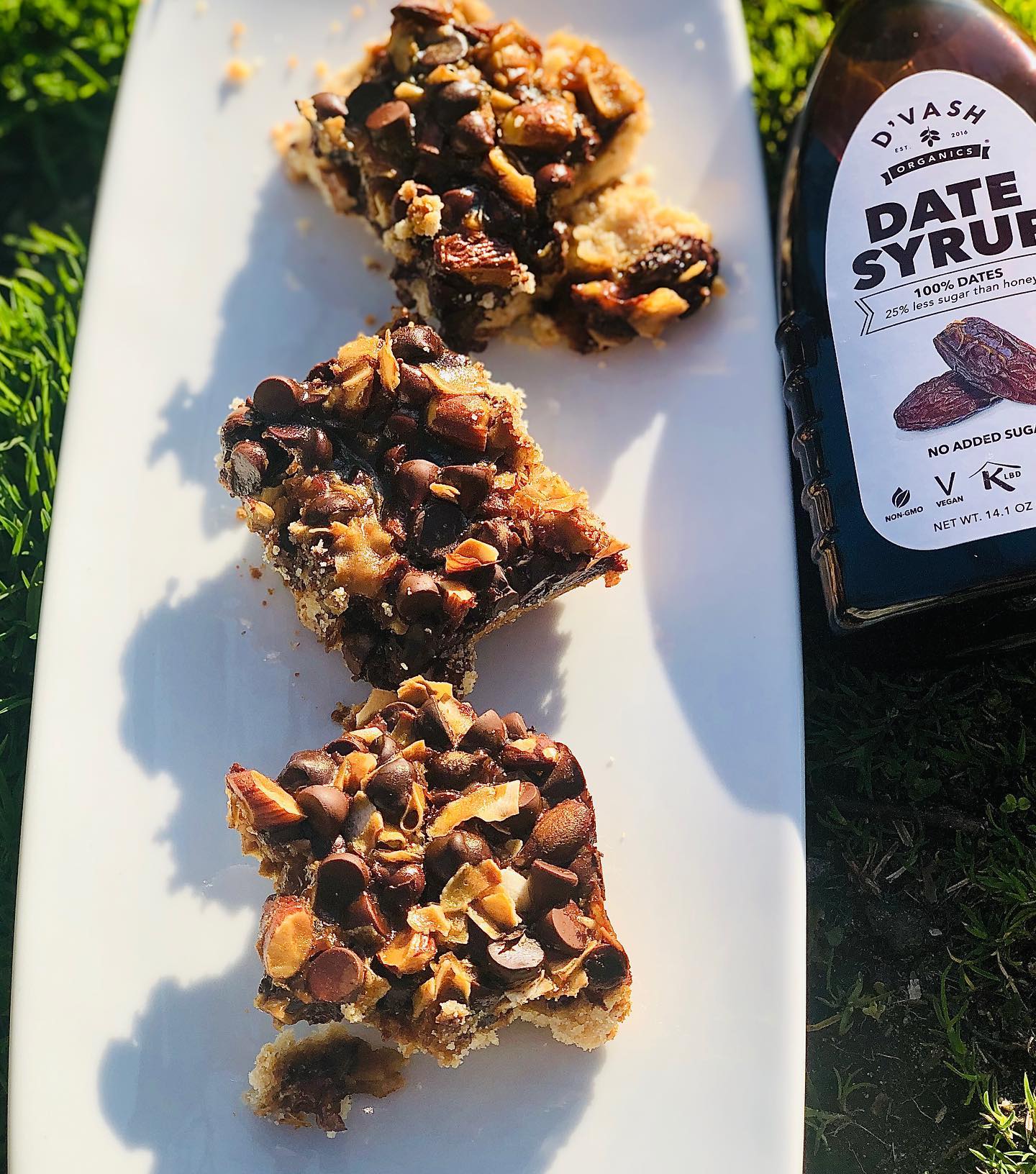 Vegan Almond Crust Chocolate Bars