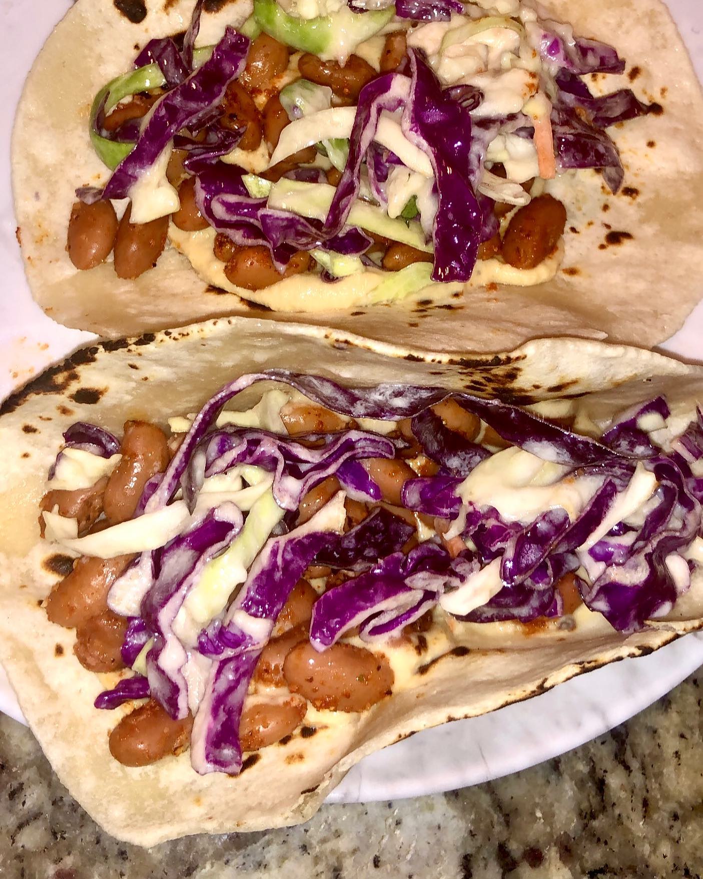 Easy Vegan Tacos with Hummus